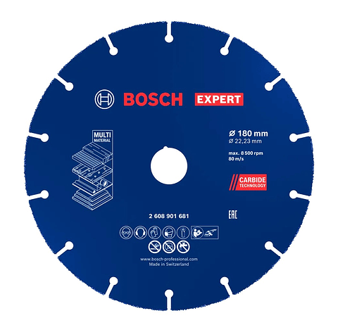 Disco abrasivo de carboneto Ø180mm EXPERT Multi Material BOSCH 