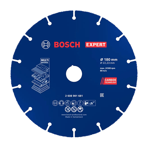 Disco abrasivo de carboneto Ø180mm EXPERT Multi Material BOSCH  1