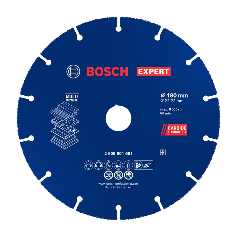 Disco abrasivo de carboneto Ø180mm EXPERT Multi Material BOSCH  1
