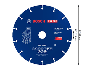 Disco abrasivo de carboneto Ø180mm EXPERT Multi Material BOSCH 