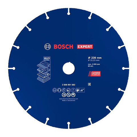 Disco abrasivo de carboneto Ø230mm EXPERT Multi Material BOSCH