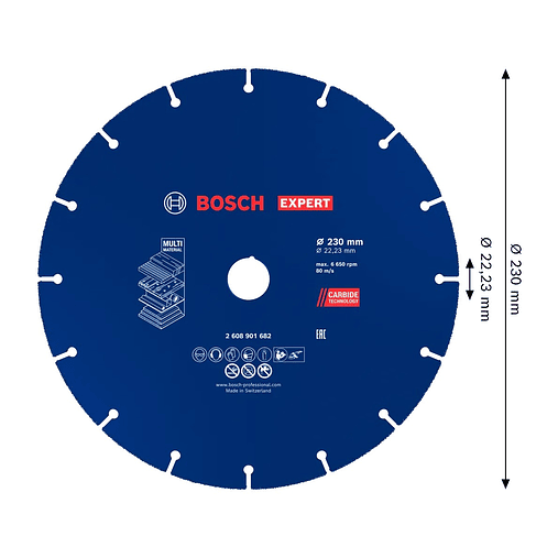 Disco abrasivo de carboneto Ø230mm EXPERT Multi Material BOSCH 2