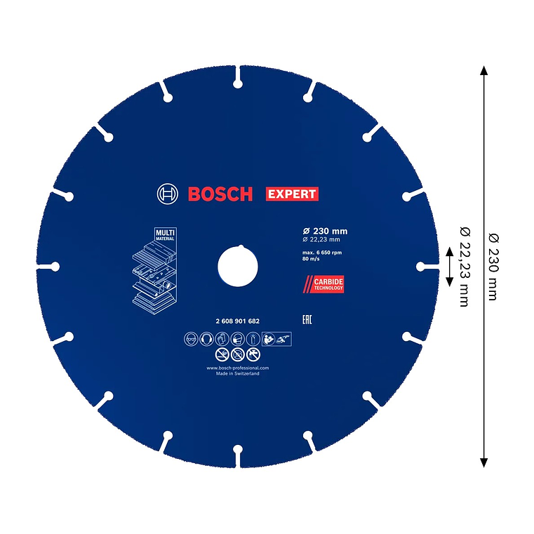 Disco abrasivo de carboneto Ø230mm EXPERT Multi Material BOSCH 2