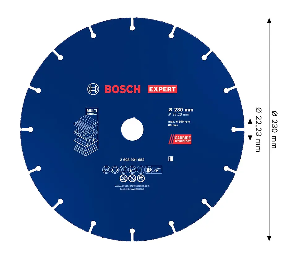 Disco abrasivo de carboneto Ø230mm EXPERT Multi Material BOSCH 2
