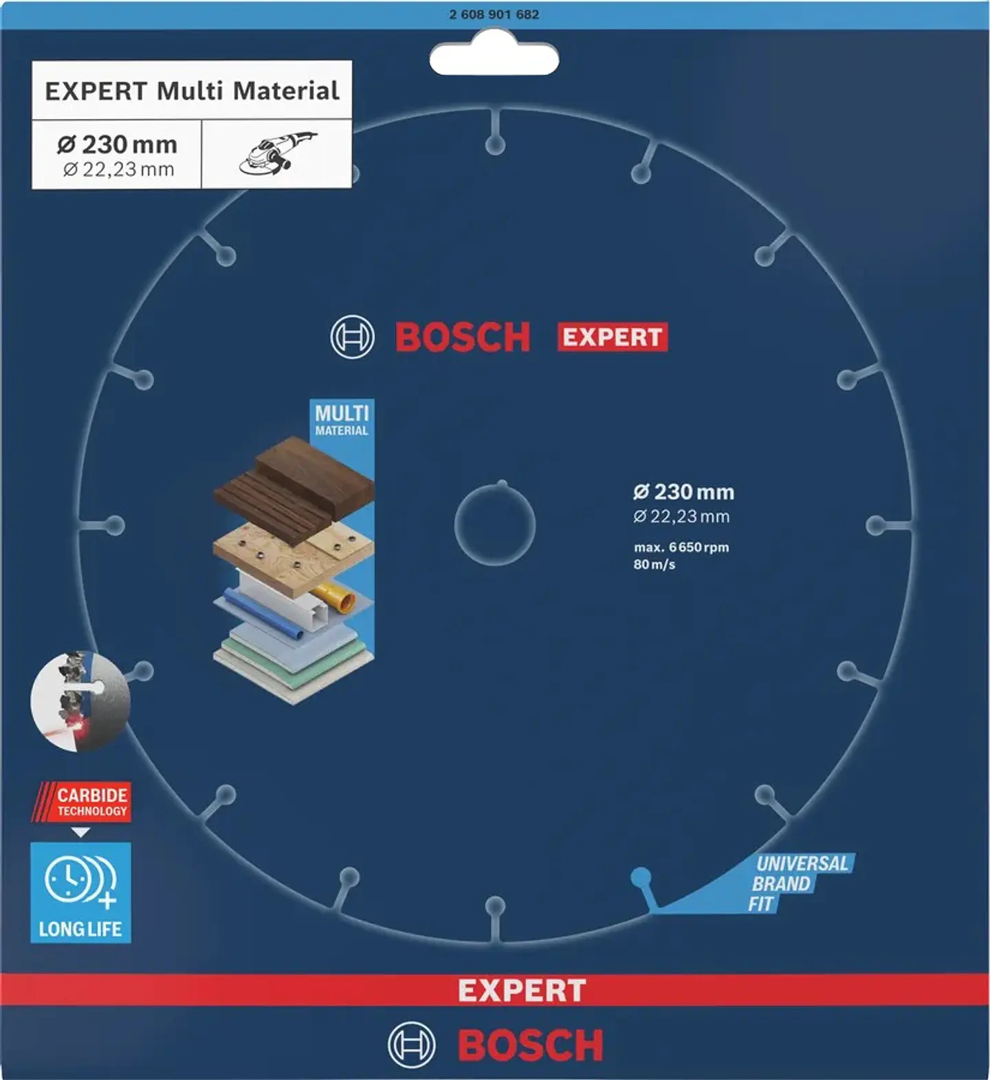 Disco abrasivo de carboneto Ø230mm EXPERT Multi Material BOSCH 3