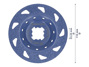 Cabeça de rebarbadora em carboneto Ø115mm EXPERT Multi Material inclinado BOSCH 