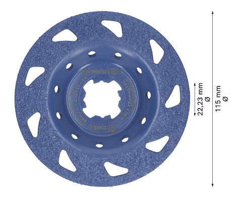 Cabeça de rebarbadora em carboneto Ø115mm EXPERT Multi Material inclinado BOSCH 