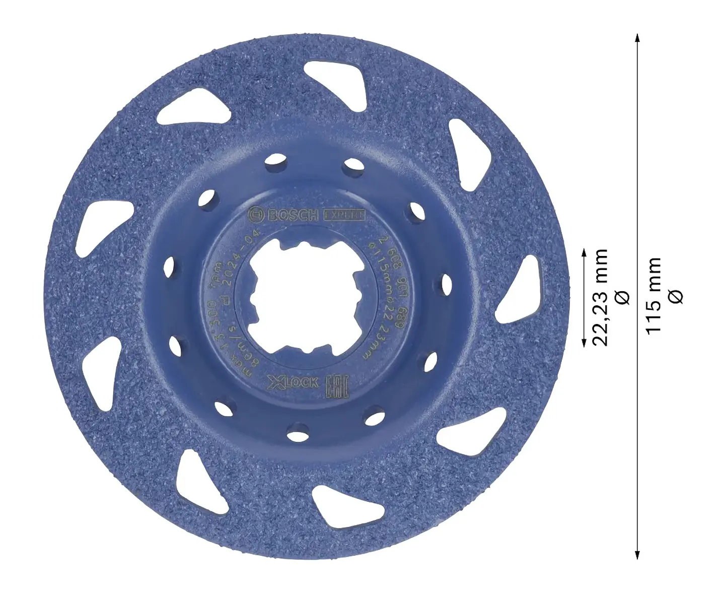 Cabeça de rebarbadora em carboneto Ø115mm EXPERT Multi Material inclinado BOSCH  2