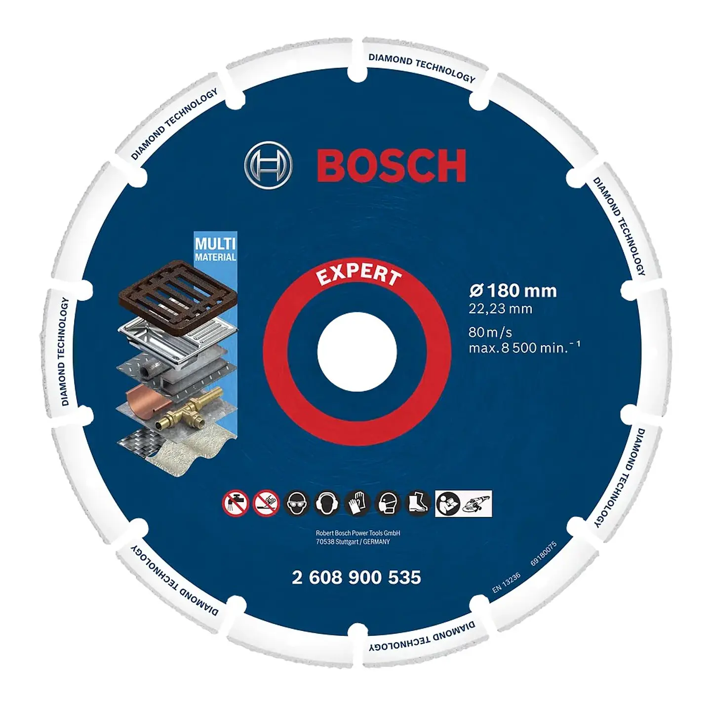 Disco abrasivo Ø180mm EXPERT Diamond Metal Wheel BOSCH  1