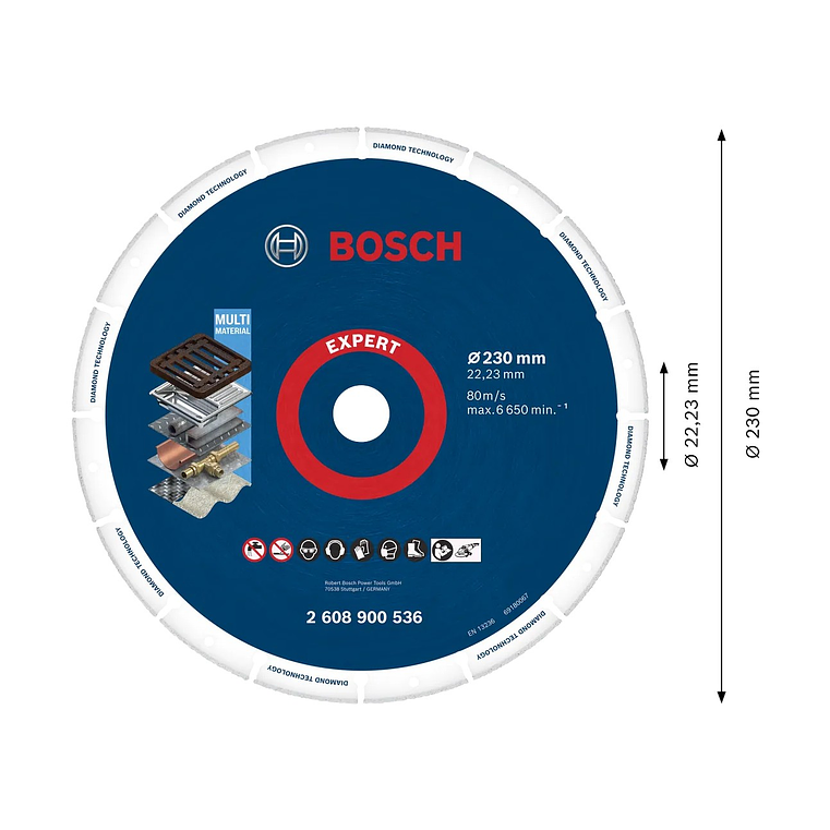 Disco abrasivo Ø230mm EXPERT Diamond Metal Wheel BOSCH 2
