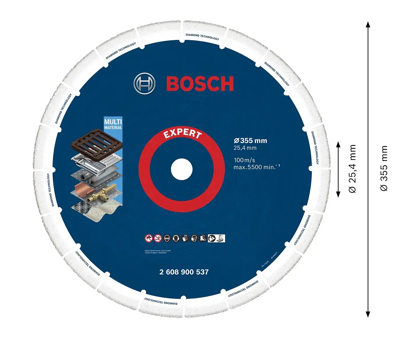 Disco abrasivo Ø355mm EXPERT Diamond Metal Wheel BOSCH  2
