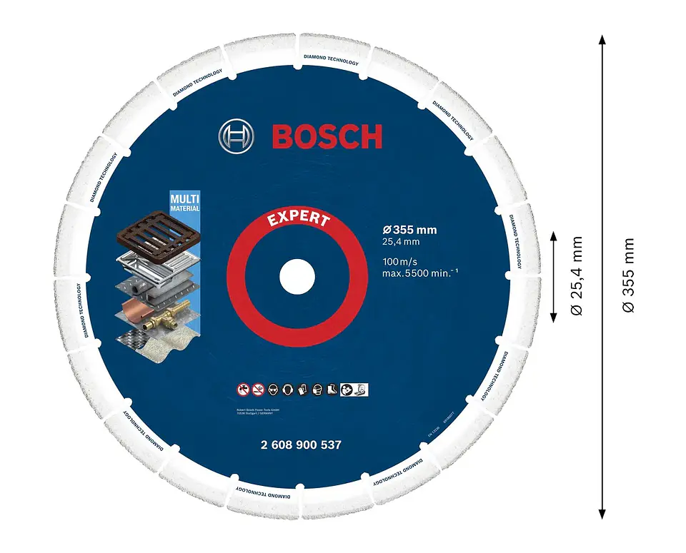 Disco abrasivo Ø355mm EXPERT Diamond Metal Wheel BOSCH  2