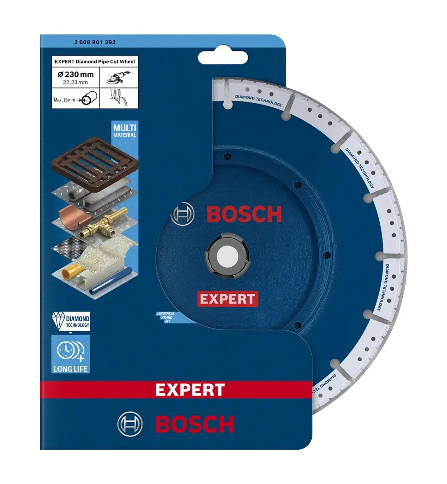 Disco abrasivo Ø230mm EXPERT Diamond Pipe Cut Wheel BOSCH  3