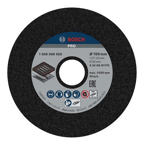 Disco de Ø100mm rebarbar PRO Metal BOSCH 