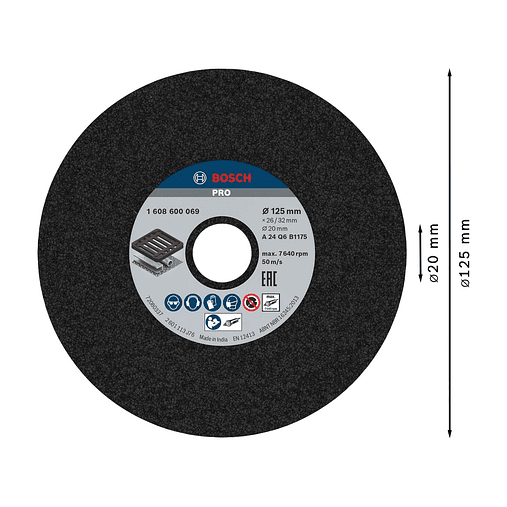 Disco de Ø125mm rebarbar PRO Metal BOSCH 2