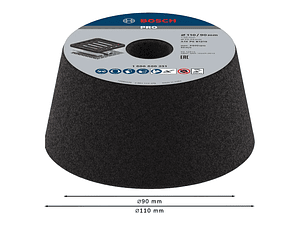 Mó cónica de Ø90mm a Ø110mm PRO Metal BOSCH 