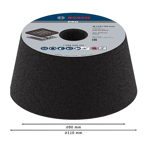 Mó cónica de Ø90mm a Ø110mm PRO Metal BOSCH  2