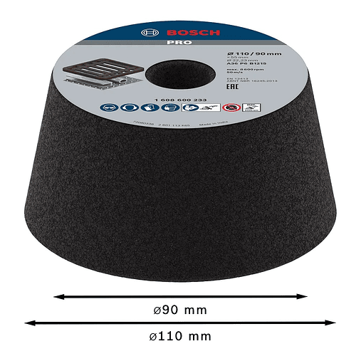 Mó cónica de Ø90mm a Ø110mm PRO Metal BOSCH   2