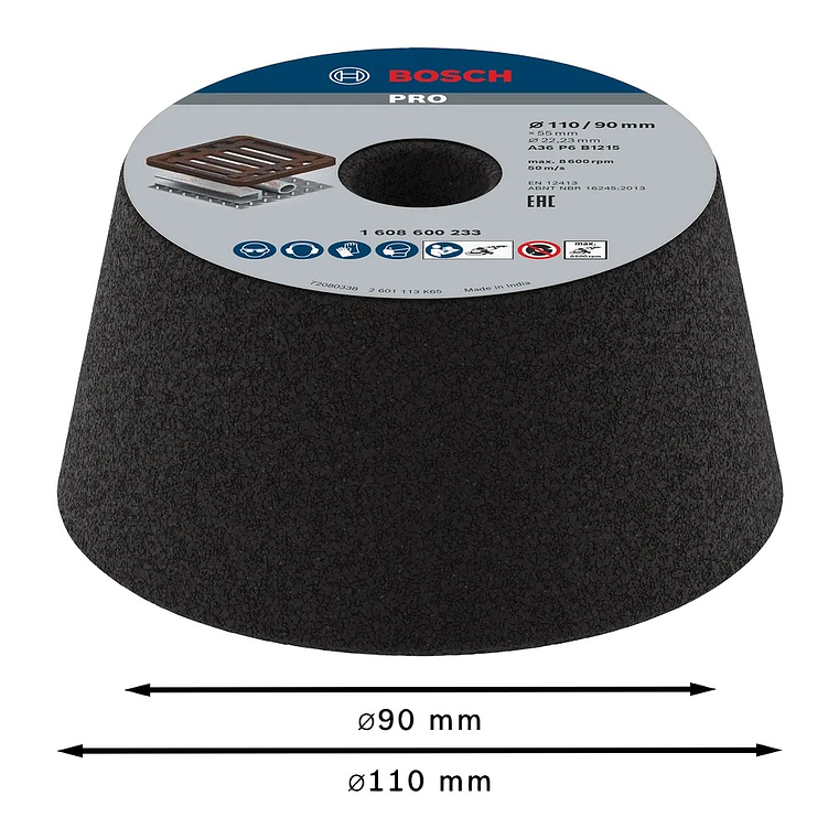Mó cónica de Ø90mm a Ø110mm PRO Metal BOSCH   2