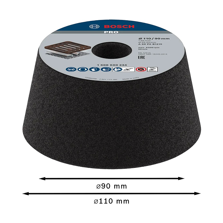 Mó cónica de Ø90mm a Ø110mm PRO Metal BOSCH 2