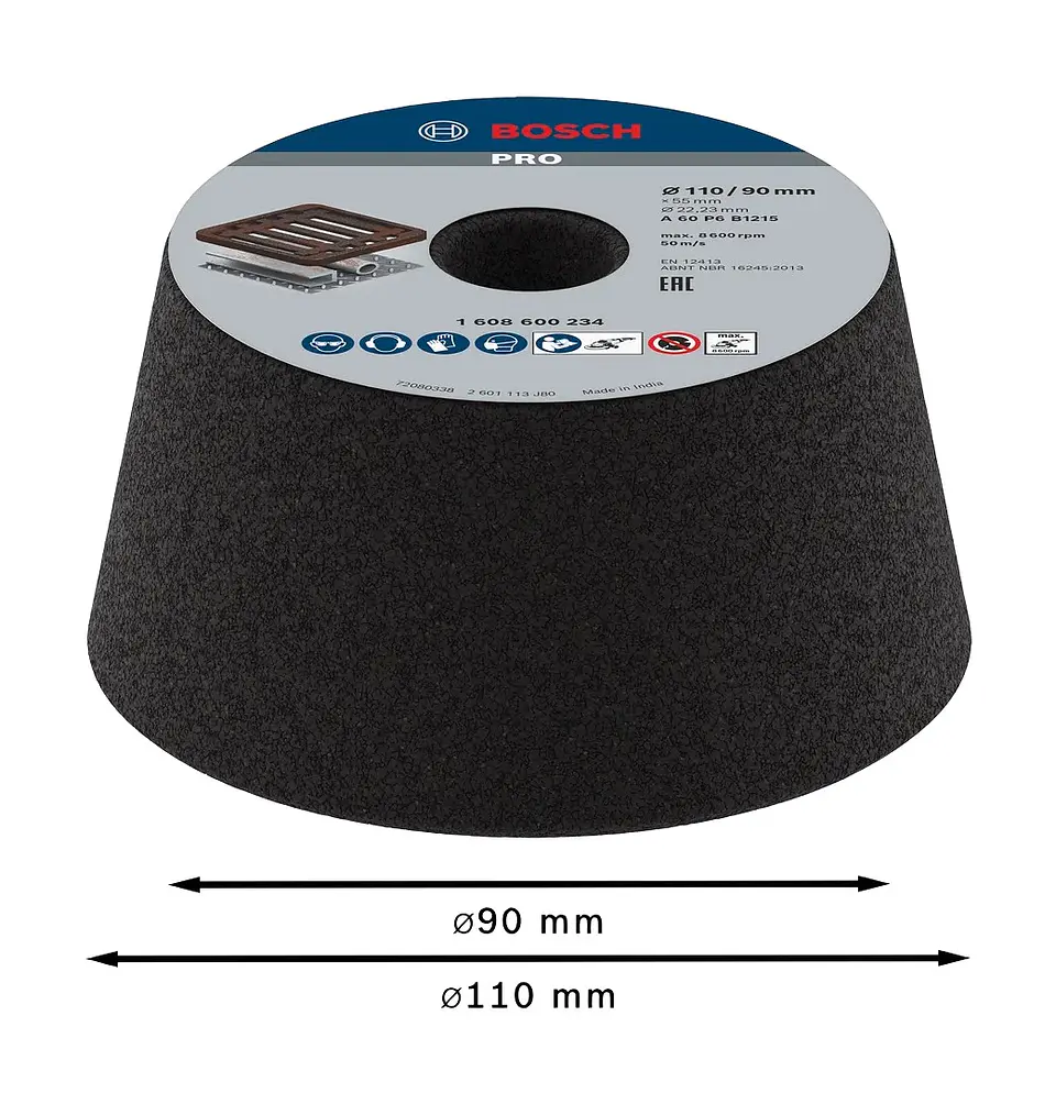 Mó cónica de Ø90mm a Ø110mm PRO Metal BOSCH 2