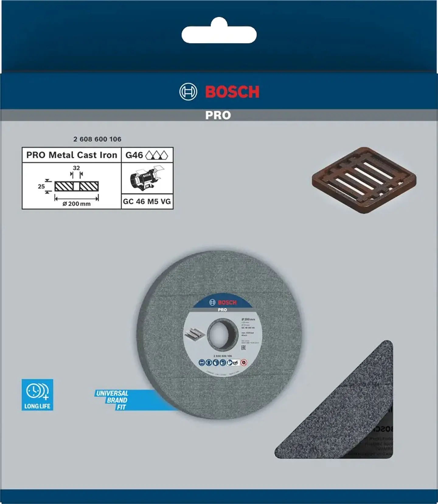 Disco de Ø200mm rebarbar PRO Metal BOSCH  3