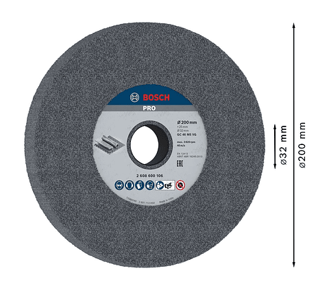 Disco de Ø200mm rebarbar PRO Metal BOSCH 