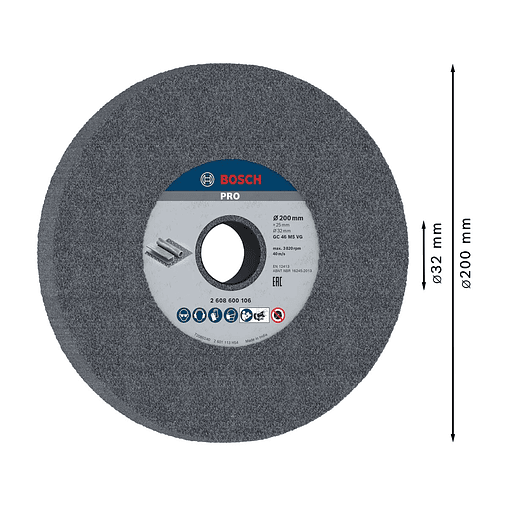 Disco de Ø200mm rebarbar PRO Metal BOSCH  2