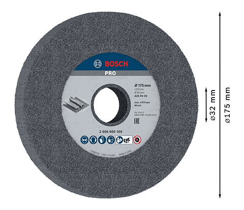 Disco de Ø175mm rebarbar PRO Metal BOSCH 