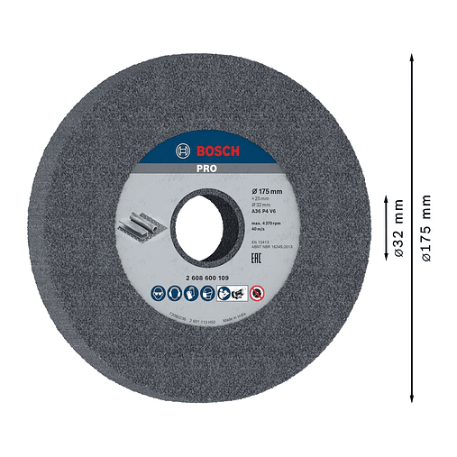 Disco de Ø175mm rebarbar PRO Metal BOSCH  2