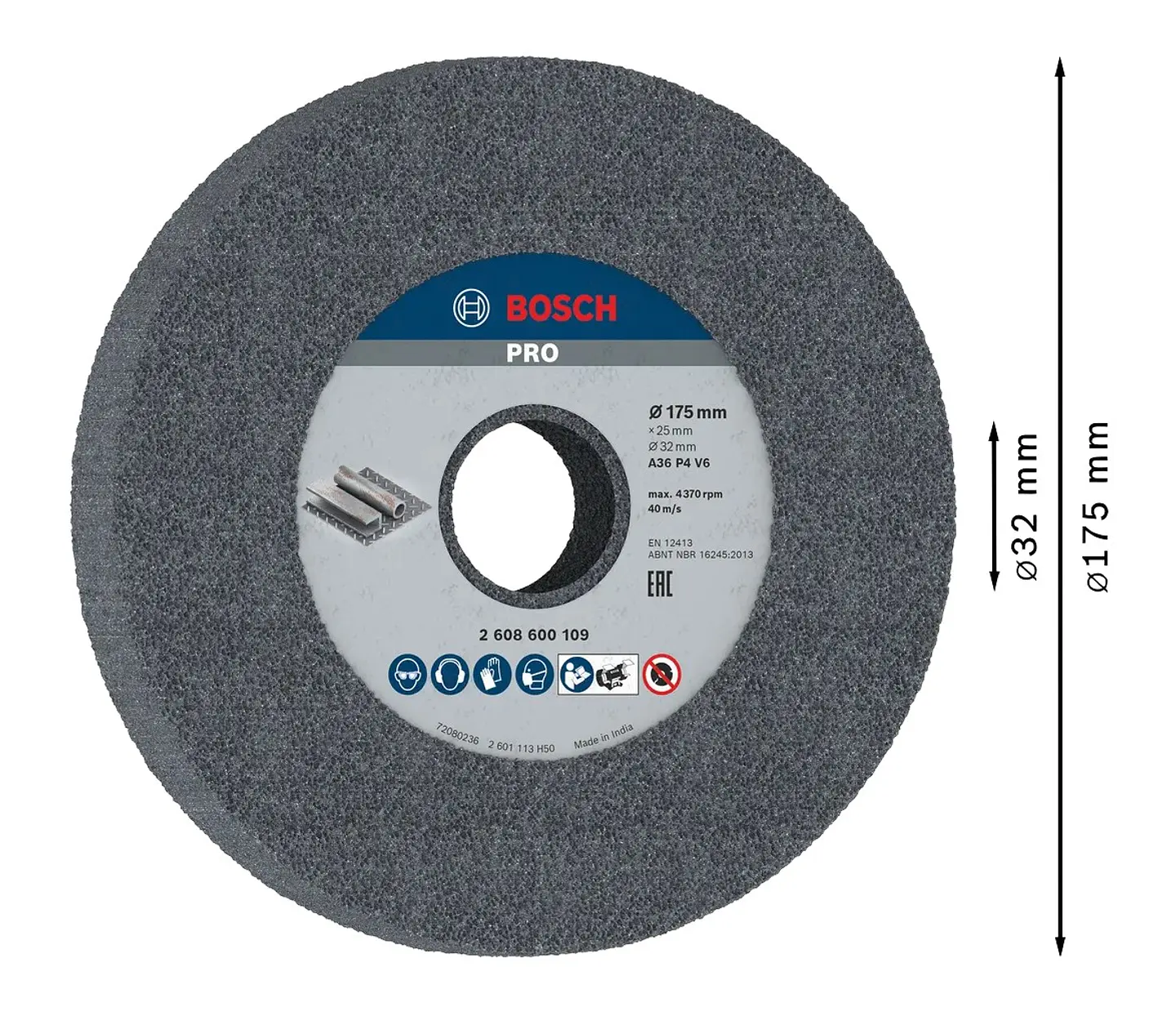 Disco de Ø175mm rebarbar PRO Metal BOSCH  2