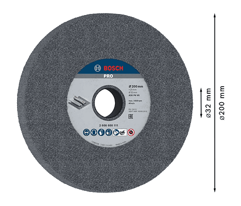 Disco de Ø200mm rebarbar PRO Metal BOSCH