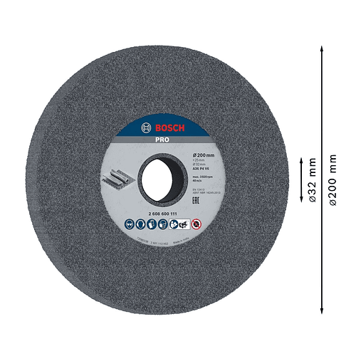 Disco de Ø200mm rebarbar PRO Metal BOSCH 1