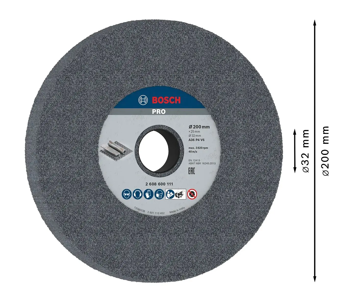 Disco de Ø200mm rebarbar PRO Metal BOSCH 1