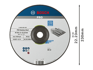 Disco de rebarbar Ø230mm colado PRO Stainless Steel BOSCH