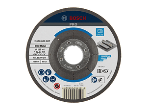 Disco de rebarbar colado Ø115mm PRO Metal BOSCH 
