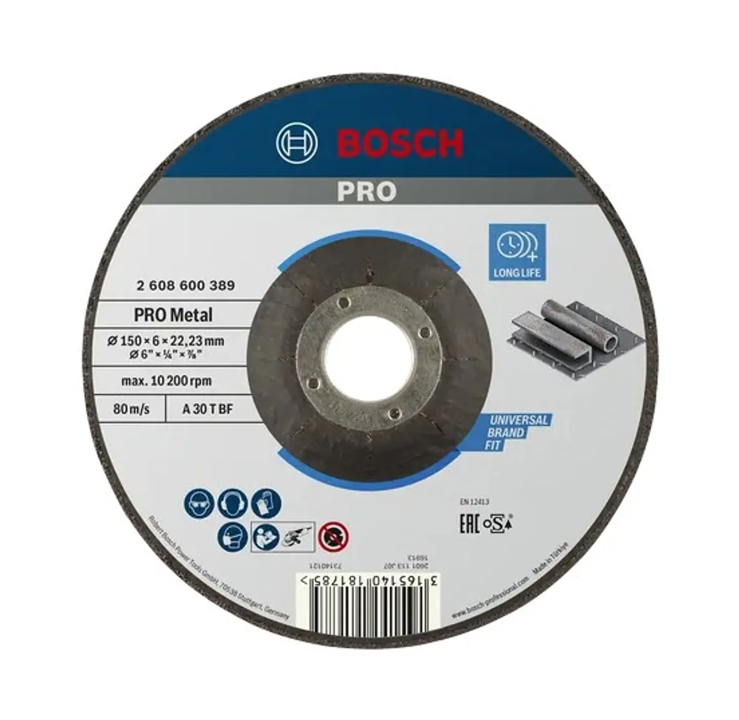 Disco de rebarbar colado Ø150mm PRO Metal BOSCH 1