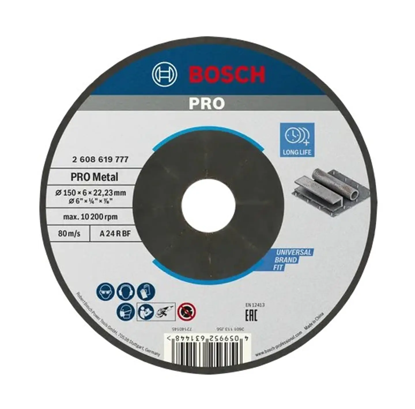 Disco de rebarbar colado Ø150mm PRO Metal BOSCH 1
