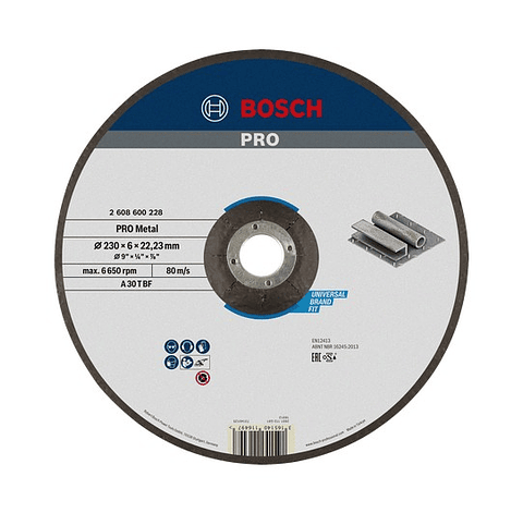 Disco de rebarbar colado Ø230 mm PRO Metal BOSCH 