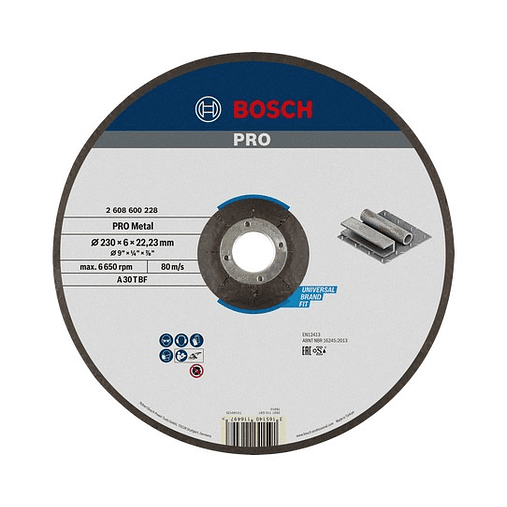 Disco de rebarbar colado Ø230 mm PRO Metal BOSCH  1