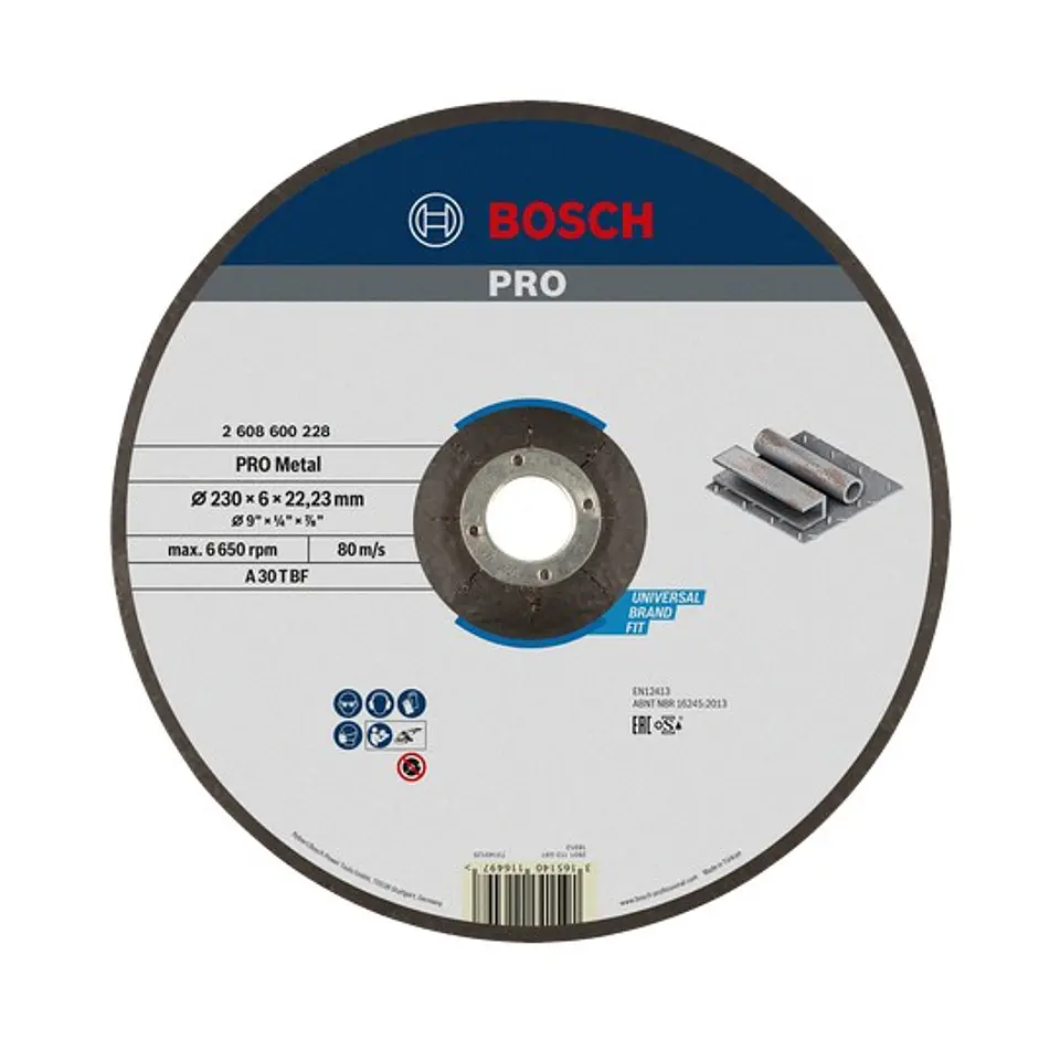Disco de rebarbar colado Ø230 mm PRO Metal BOSCH  1