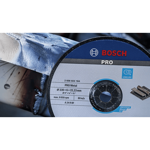 Disco de rebarbar colado Ø230 mm PRO Metal BOSCH  13