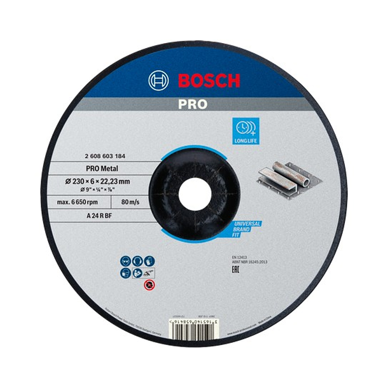 Disco de rebarbar colado Ø230mm PRO Metal BOSCH 1