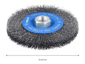 Catrabucha em disco Ø115mm PRO Metal clean BOSCH 