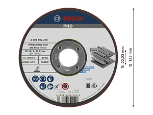 Disco de rebarbar Ø125mm colado PRO Semi-Flexible BOSCH