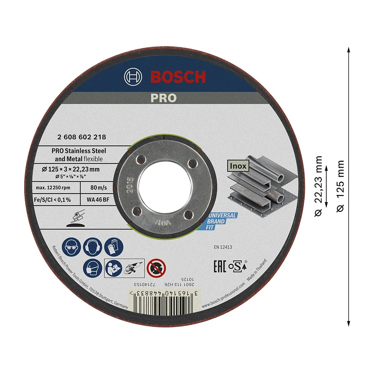 Disco de rebarbar Ø125mm colado PRO Semi-Flexible BOSCH 2
