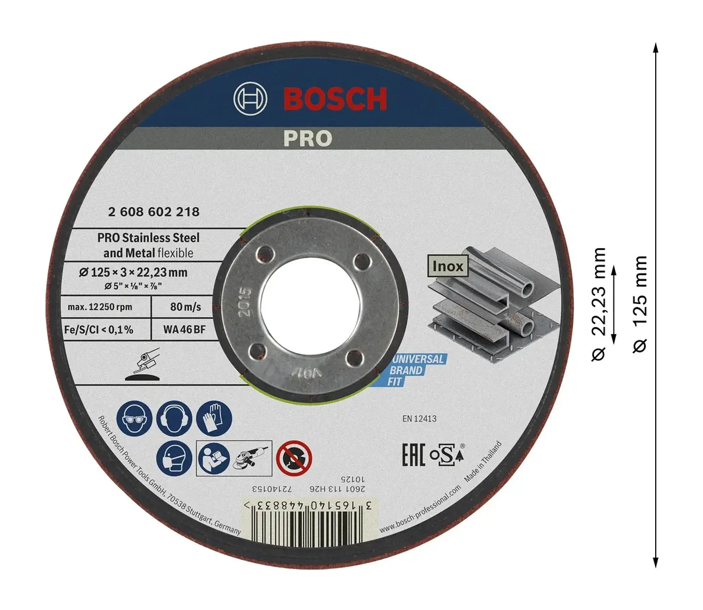 Disco de rebarbar Ø125mm colado PRO Semi-Flexible BOSCH 2