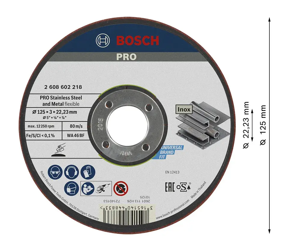 Disco de rebarbar Ø125mm colado PRO Semi-Flexible BOSCH 2