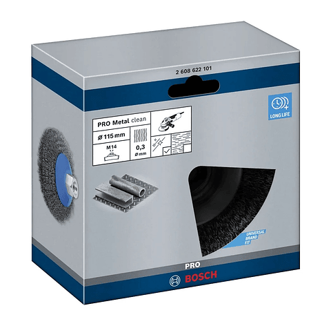 Catrabucha biselada Ø115mm PRO Metal clean BOSCH