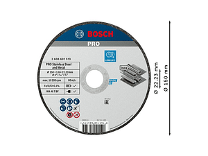 Disco abrasivo colado Ø150mm PRO Stainless Steel and Metal BOSCH